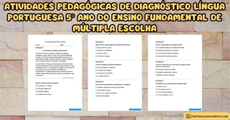 Arquivo De Atividades Pedag Gicas De Diagn Stico L Ngua Portuguesa