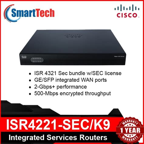 Cisco Isr4321 Seck9 Integrated Services Routers Isr 4321 Sec Bundle