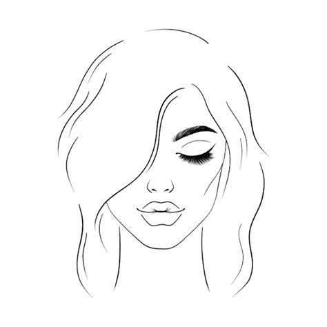 Premium Vector Sketch Of Young Woman