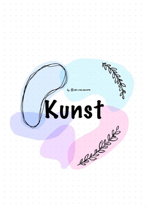 Kunst Deckblatt Deckblatt Schule Ordner Für Die Schule Mathe Deckblatt