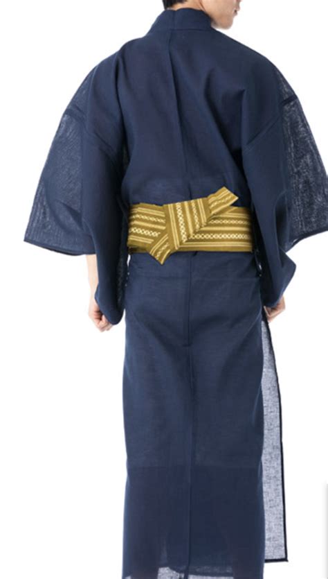 Japanisch Herren Traditionell Yukata Sommer Kimono Obi Gürtel Set C 08