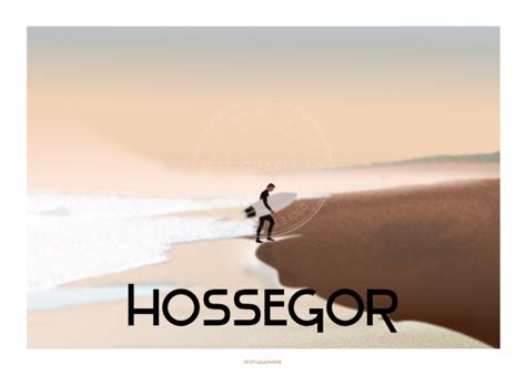 Affiches Hossegor Affiches Landes Surfeur Landes