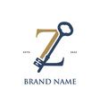 Initial K Elegant Key Royalty Free Vector Image