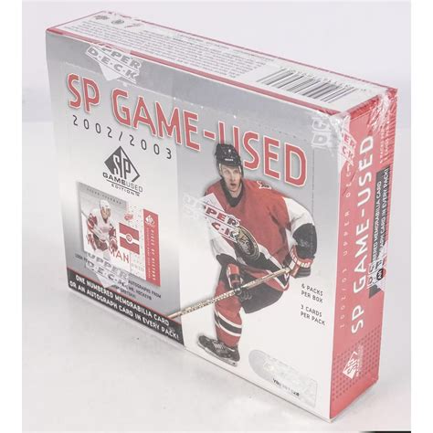 2002 03 UD SP GAME USED Hockey Hobby Box OFS Cards