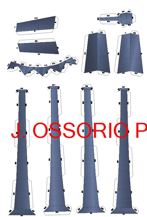 J Ossorio Papercraft Recortables Papercraft Recortable De Una Torre De