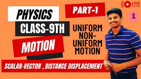 Motion Class 9 Physics Scalar And Vector Class 9 Distance And Displacement Explanation In Hindi