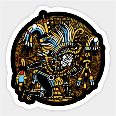 Tecciztecatl, the Old Moon God - Aztec Calendar - Aztec - Sticker ...