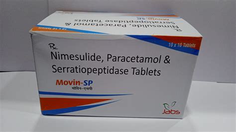 Nimesulide Paracetamol And Serratiopeptidase Tablets Jabs Biotech Pvt