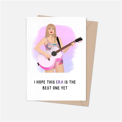 Taylor Swift Best Era Yet Birthday Card Deaf Man Vinyl