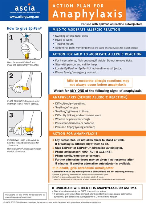 Food Allergy Care Plan