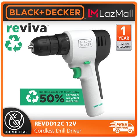 BLACK DECKER 12V REVIVA Cordless Drill Driver REVDD12C Screwdriving