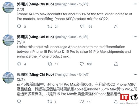 Ming Chi Kuo The Popularity Of Apple S Iphone Pro Max May Lead To