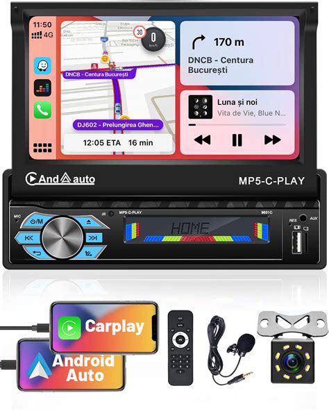 Buy Hikity Single Din Car Stereo With Apple Carplay Android Auto 7