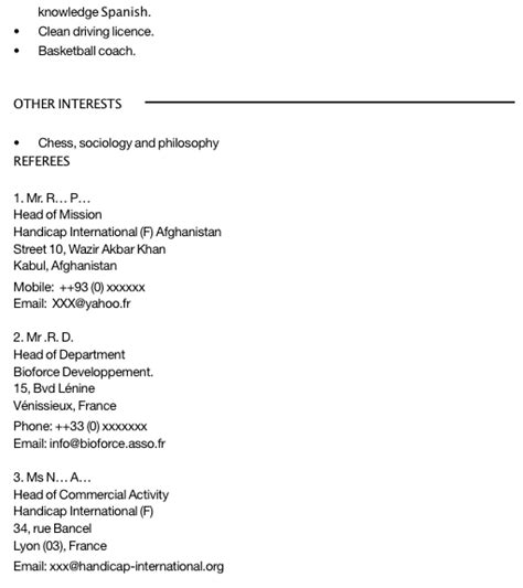 Exemple de cv collège laboite cv fr