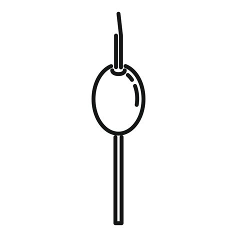 Black Olive Toothpick Icon Outline Vector Tooth Pick Vector