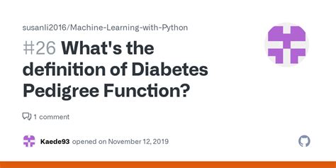 What S The Definition Of Diabetes Pedigree Function Issue