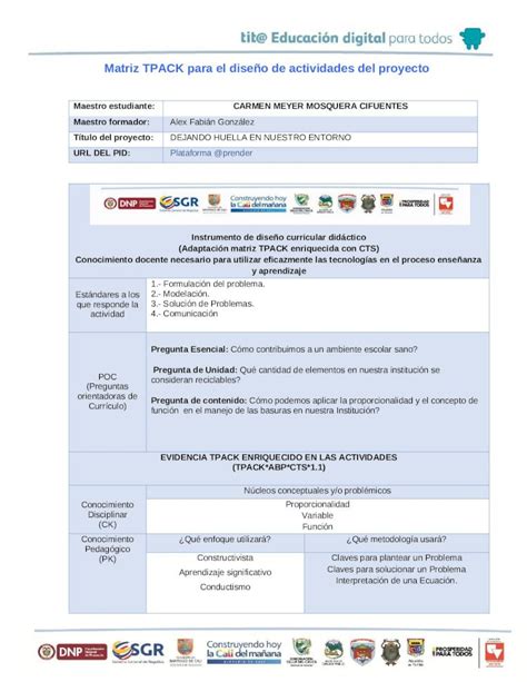 Docx Matriz Tpack Proyecto Saavedra Dokumen Tips