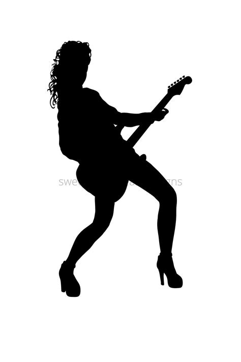 Female Rock Star Silhouette