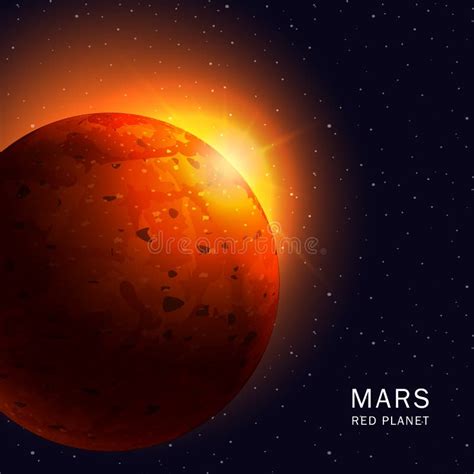 De Rode Planeet Van Mars Stock Illustratie Illustration Of Astronomie