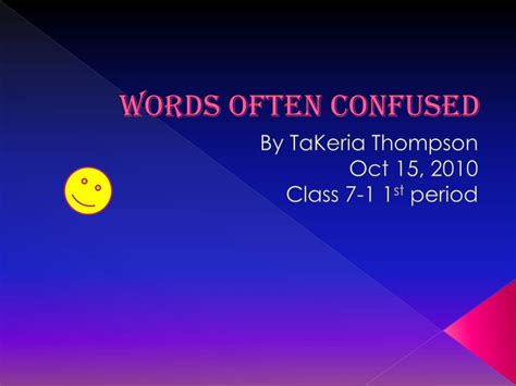 Ppt Words Often Confused Powerpoint Presentation Free Download Id 2423738