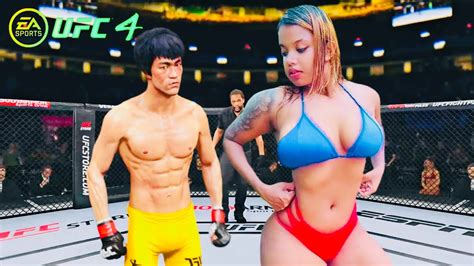 Ps5 Bruce Lee Vs Model Rebecca [ea Sport Ufc 4]🥊 Youtube