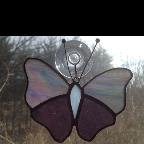 Purple Butterfly Purple Butterfly Stained Glass Stained Glass Panels Leaded Glass Fused Glass