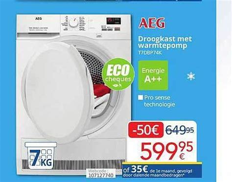 Aeg Droogkast Met Warmtepomp Promotie Bij Eldi