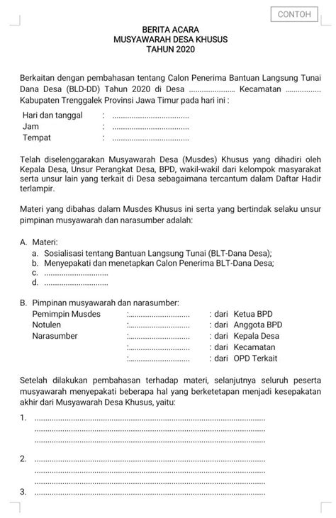 Detail Contoh Berita Acara Sosialisasi Koleksi Nomer