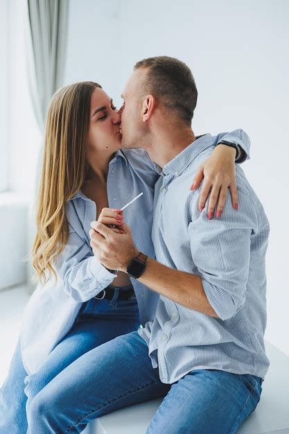 Premium Photo Young Happy Couple Man And Woman Received A Positive