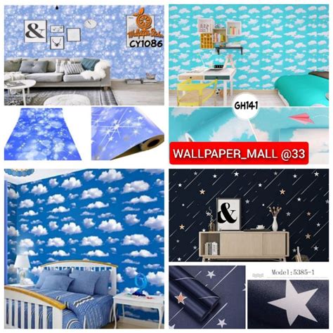 Jual Wallpaper Plafon Wallpaper Awan Wallpaper Motif Awan Wallpaper