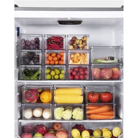 Bac Rangement Frigo Et Placard Organisateur De R Frig Rateur Empilable