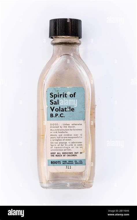 Bottle of Boots Spirit of Sal Volatile Stock Photo - Alamy