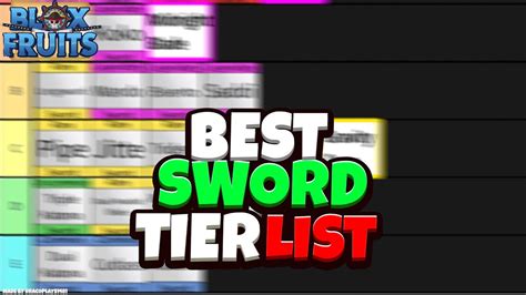 Blox Piece Fruit Tier List Blox Fruits Sword Ranks Tier List Images