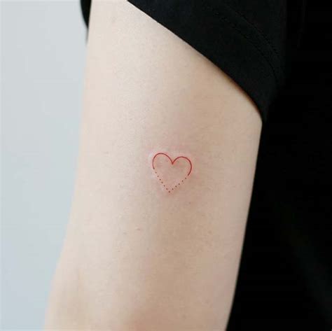 Share more than 65 outline red heart tattoo - in.cdgdbentre