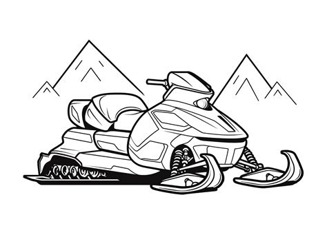 Snowmobile Coloring Pages Top Free Printable Designs