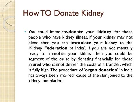 Ppt How To Donate Kidney Powerpoint Presentation Free Download Id