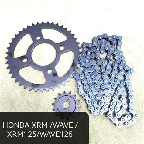 MOTORCYCLE CHAIN SPROCKET SET F HONDA XRM WAVE XRM125 WAVE125 BLACK