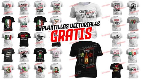 32 Plantillas Para Corte O Sublimación De Playeras De Fiestas Patrias