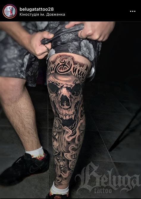 Pin by Pholthep on แบบสัก | Leg sleeve tattoo, Leg tattoo men, Sleeve tattoos