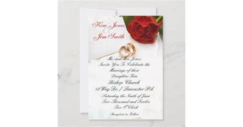 red rose wedding invitations | Zazzle