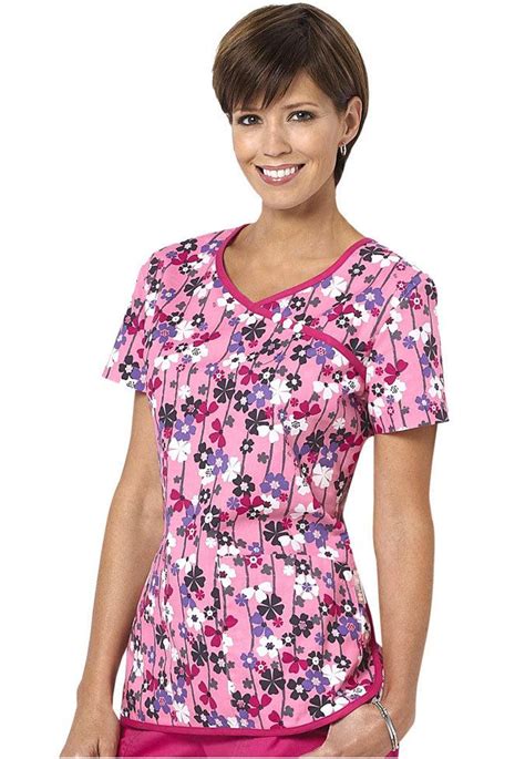 Koi Sophie Country Road Print Scrub Top Scrubs And Beyond Tops