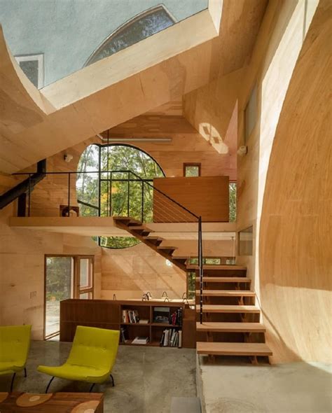 Creative house with an unusual geometric shape in New York