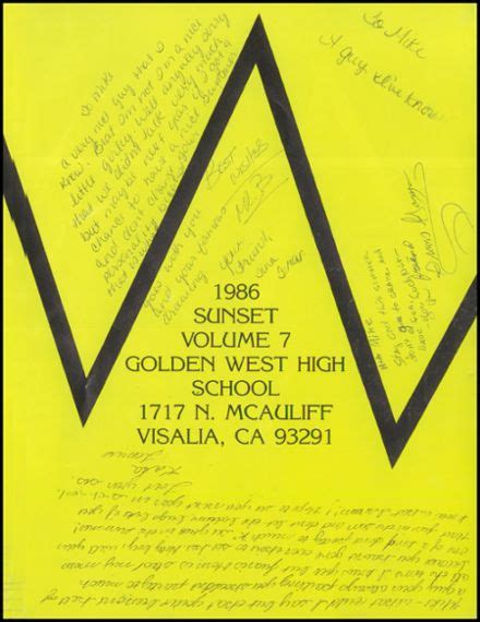 Explore 1986 Golden West High School Yearbook, Visalia CA - Classmates