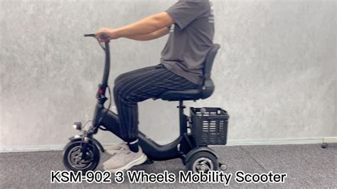 Ksm 902 16kgs Folding 3 Wheel Electric Motorcycle Scooter For Elderly