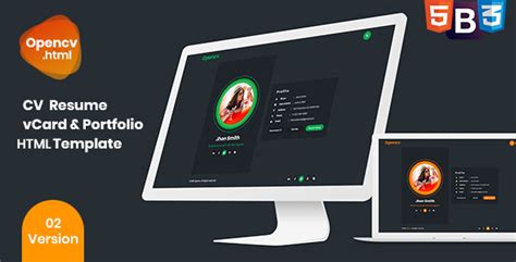 Opencv CV Resume VCard Portfolio HTML5 Template Latest Version