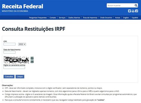 Receita libera consulta ao 1º lote de restituição do IR 2022 veja como