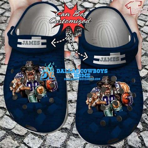 Personalized Mascot Dallas Cowboys Crocs Crocband Clog Dallas Cowboys