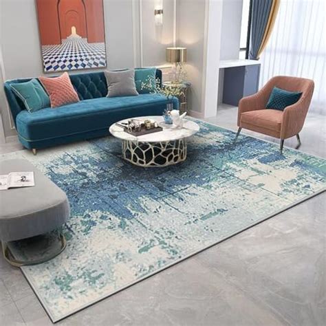 ASIinnsy Area Rugs Modern Abstract Geometric Rugs Living Room Non Slip