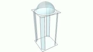 Vitrine ronde diamètre 30 cm sur pied Vitrines capots Plexiglas Formxl