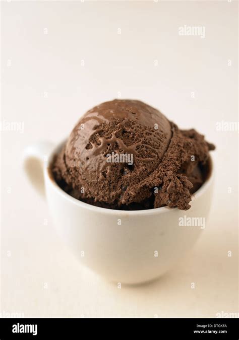 Scoop Of Dark Ice Cream Chocolate Stock Photo Alamy